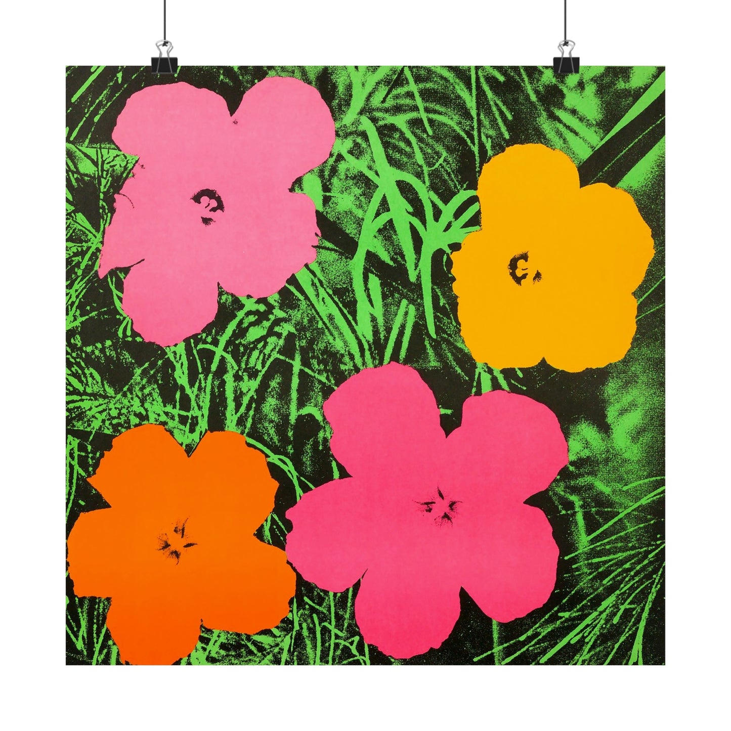 ANDY WARHOL - FLOWERS - PREMIUM MATTE SQUARE POSTER