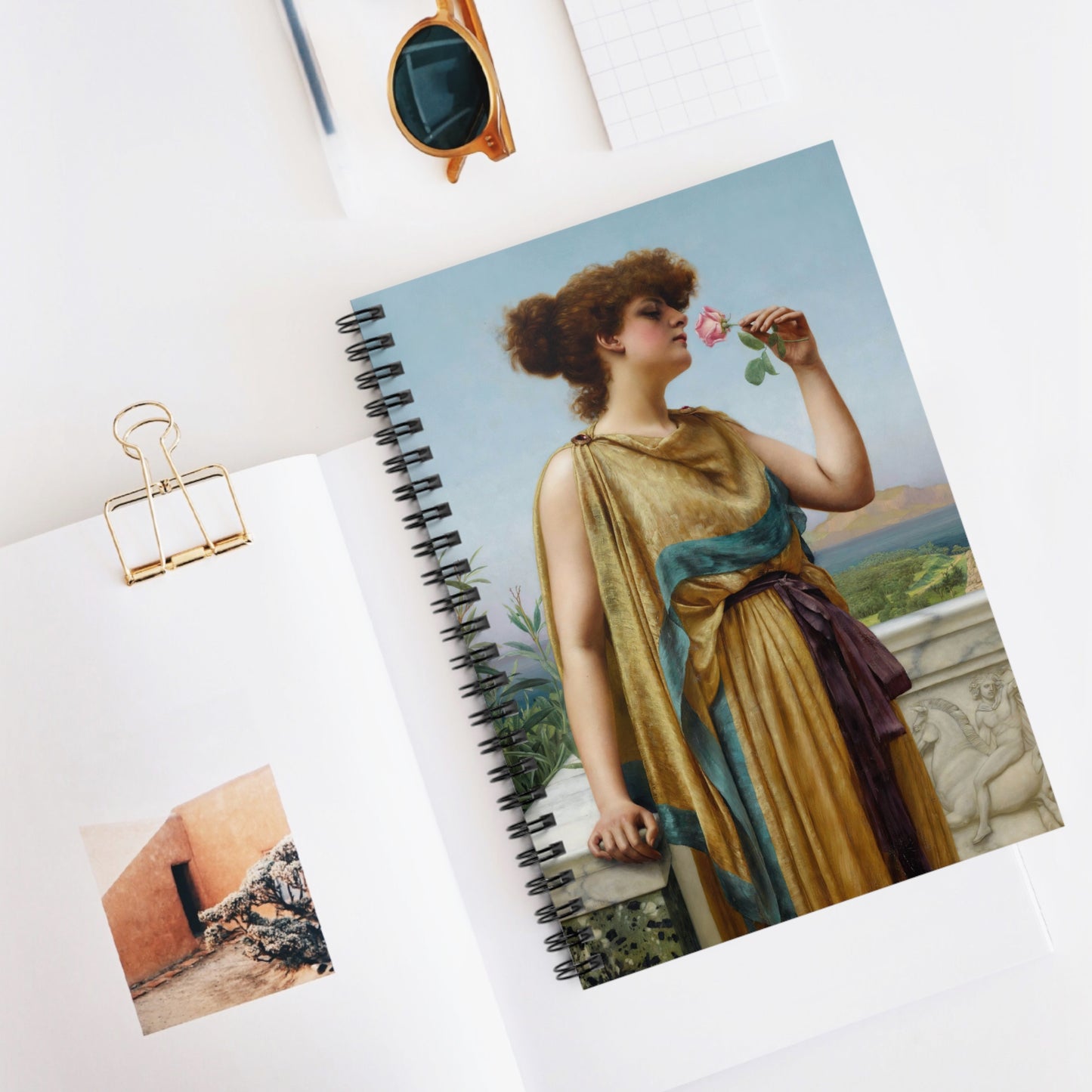 JOHN WILLIAM GODWARD - THE FRAGRANT ROSE - SPIRAL ART NOTEBOOK