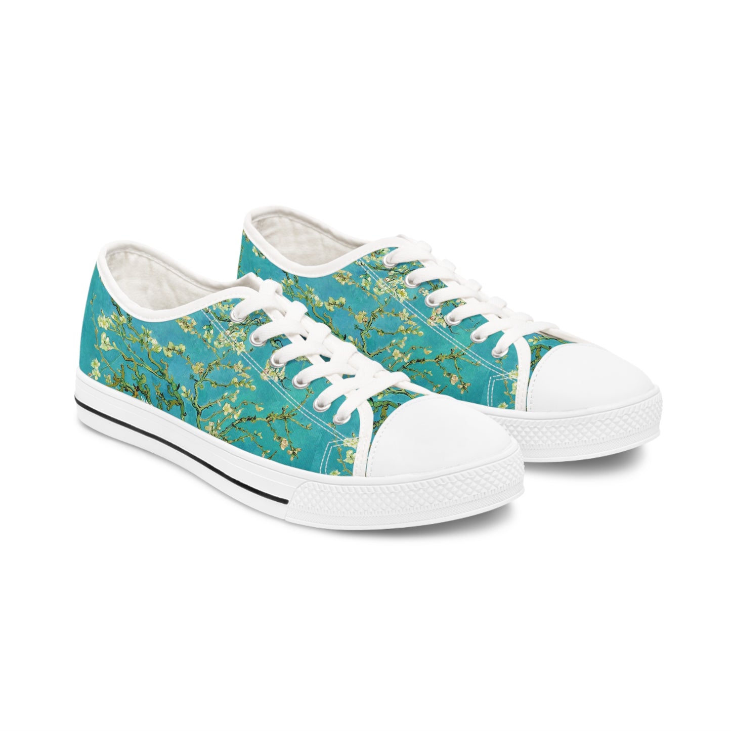 VINCENT VAN GOGH - ALMOND BLOSSOMS - LOW TOP ART SNEAKERS FOR HER