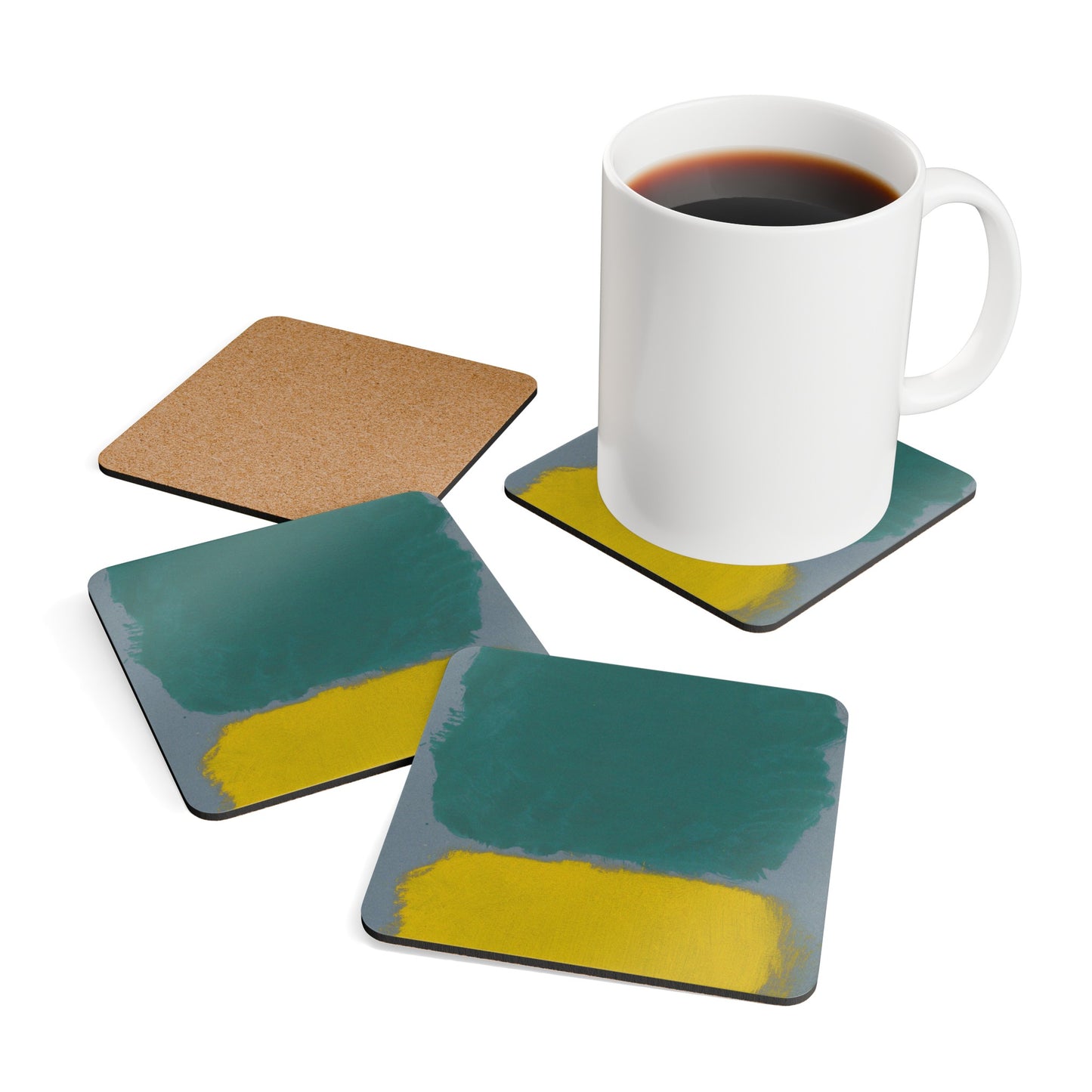 MARK ROTHKO - ABSTRACT - CORKWOOD COASTER SET