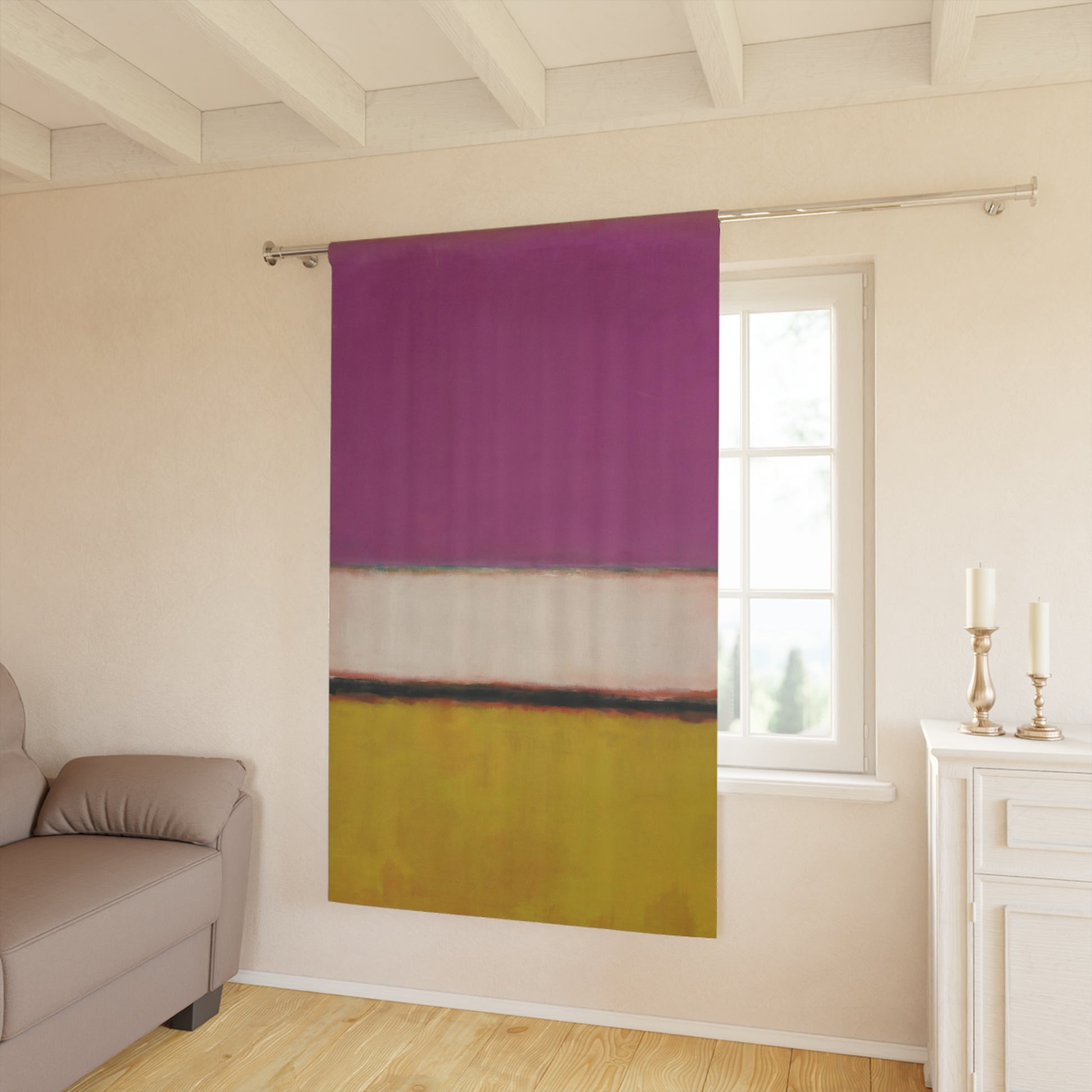 MARK ROTHKO - ABSTRACT - WINDOW ART CURTAIN 