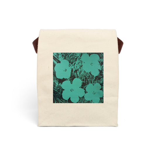ANDY WARHOL - TEN-FOOT FLOWERS - COTTON CANVAS LUNCH BAG WITH STRAP
