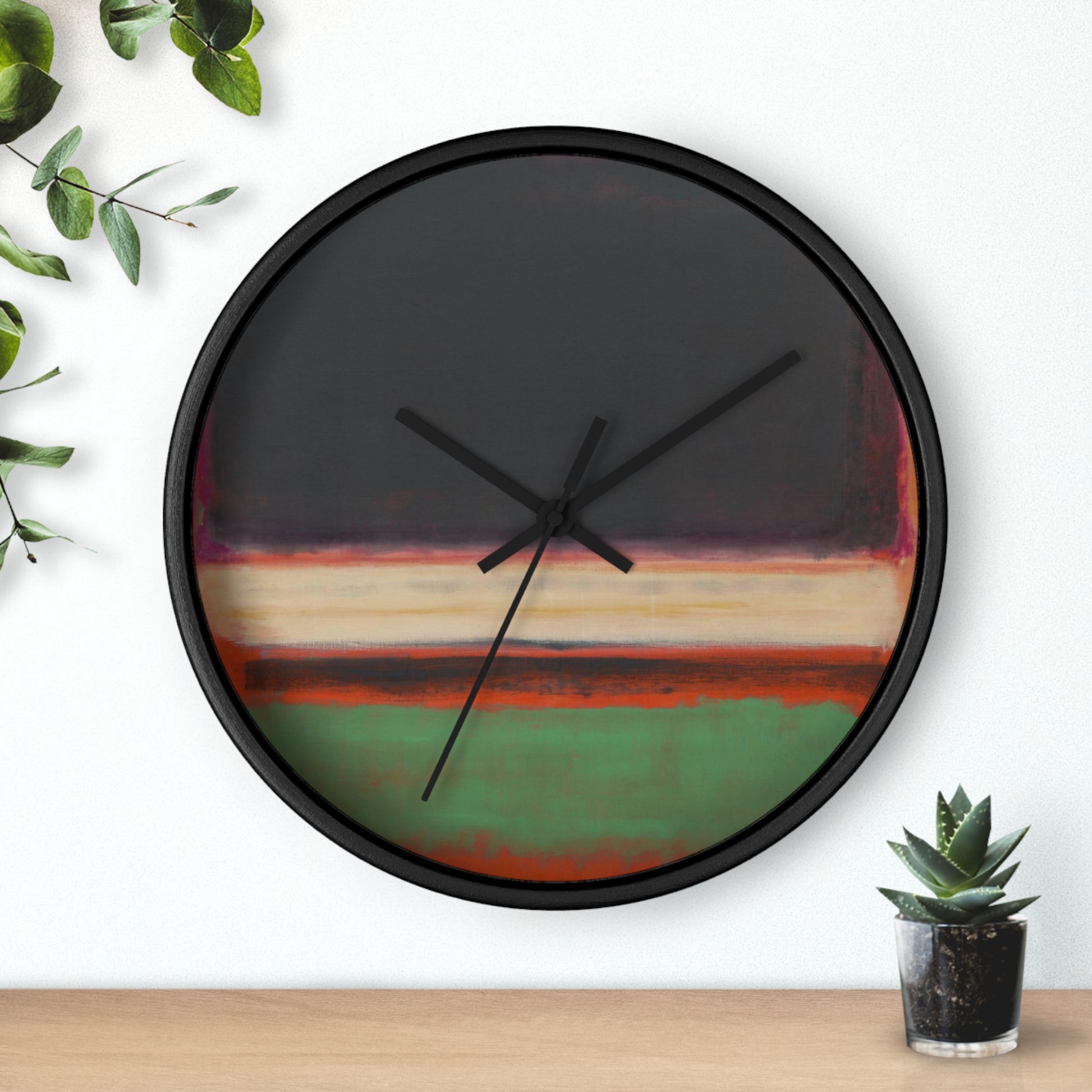 MARK ROTHKO - ABSTRACT - WOODEN WALL ART CLOCK 