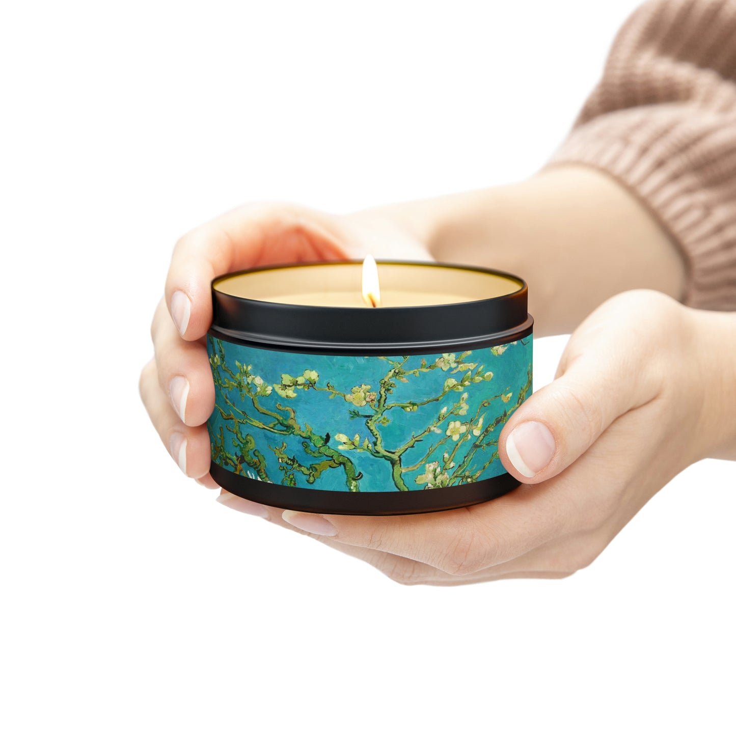 VINCENT VAN GOGH - ALMOND BLOSSOMS - TIN CANDLE - LOVED!