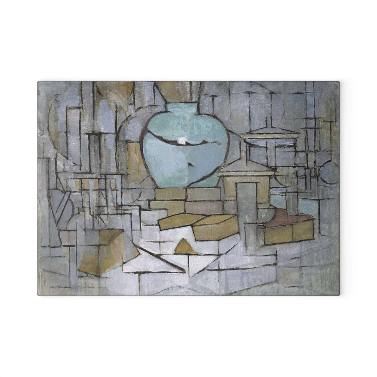 PIET MONDRIAN - STILL LIFE WITH GINGERPOT II - ART GLASS CUTTING BOARD