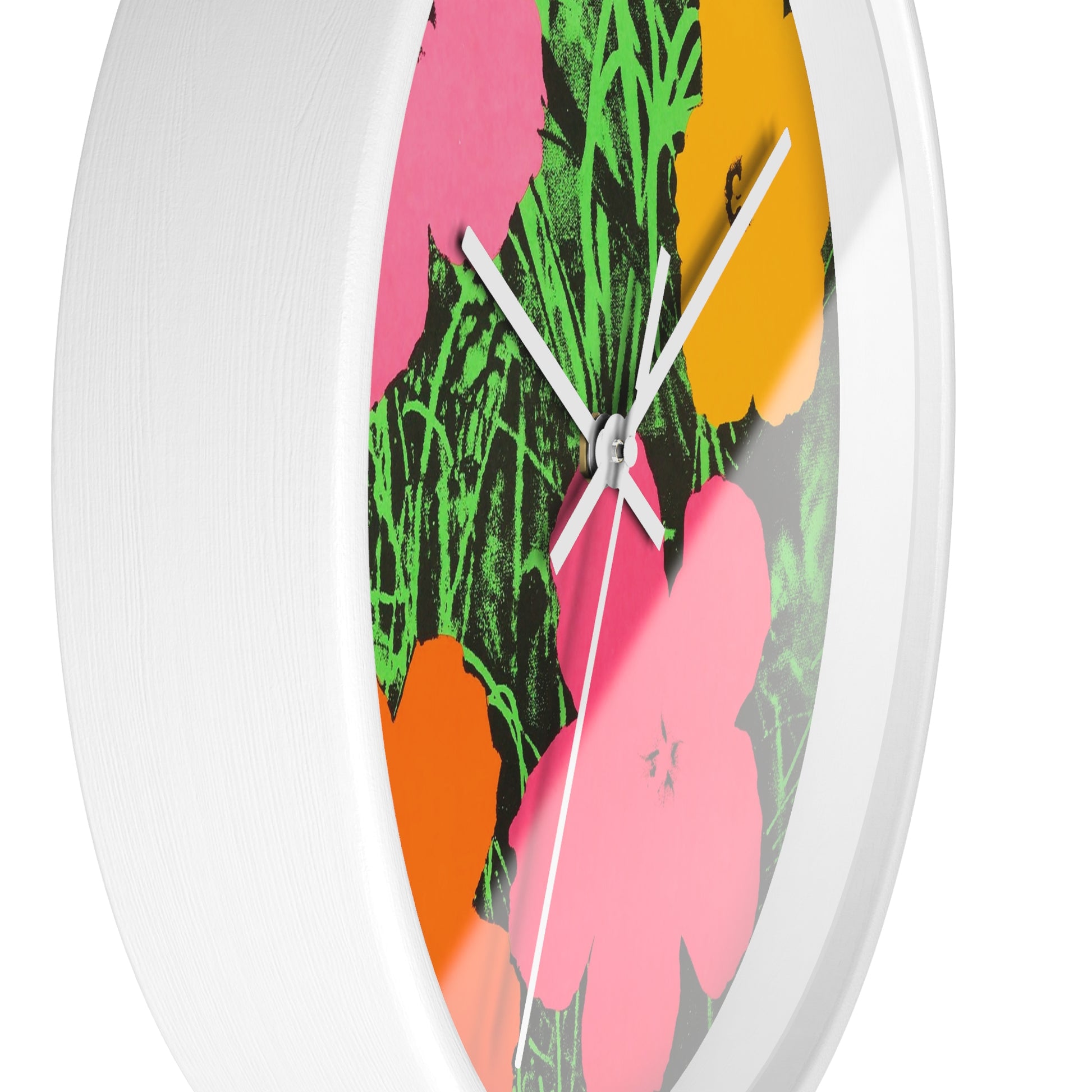 ANDY WARHOL - FLOWERS - WOODEN ART WALL CLOCK - AMAZING!