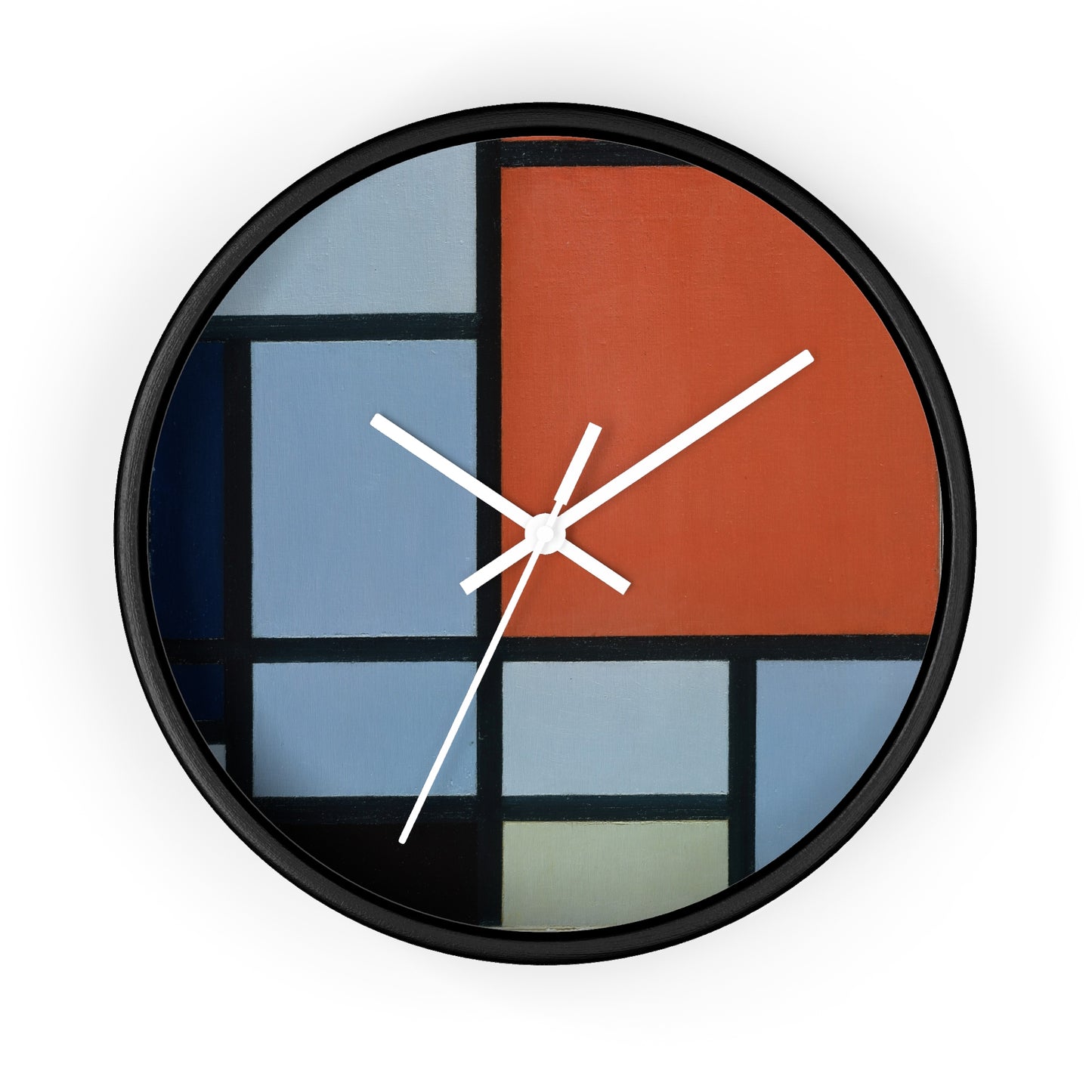 PIET MONDRIAN - COMPOSITION - WOODEN ART WALL CLOCK