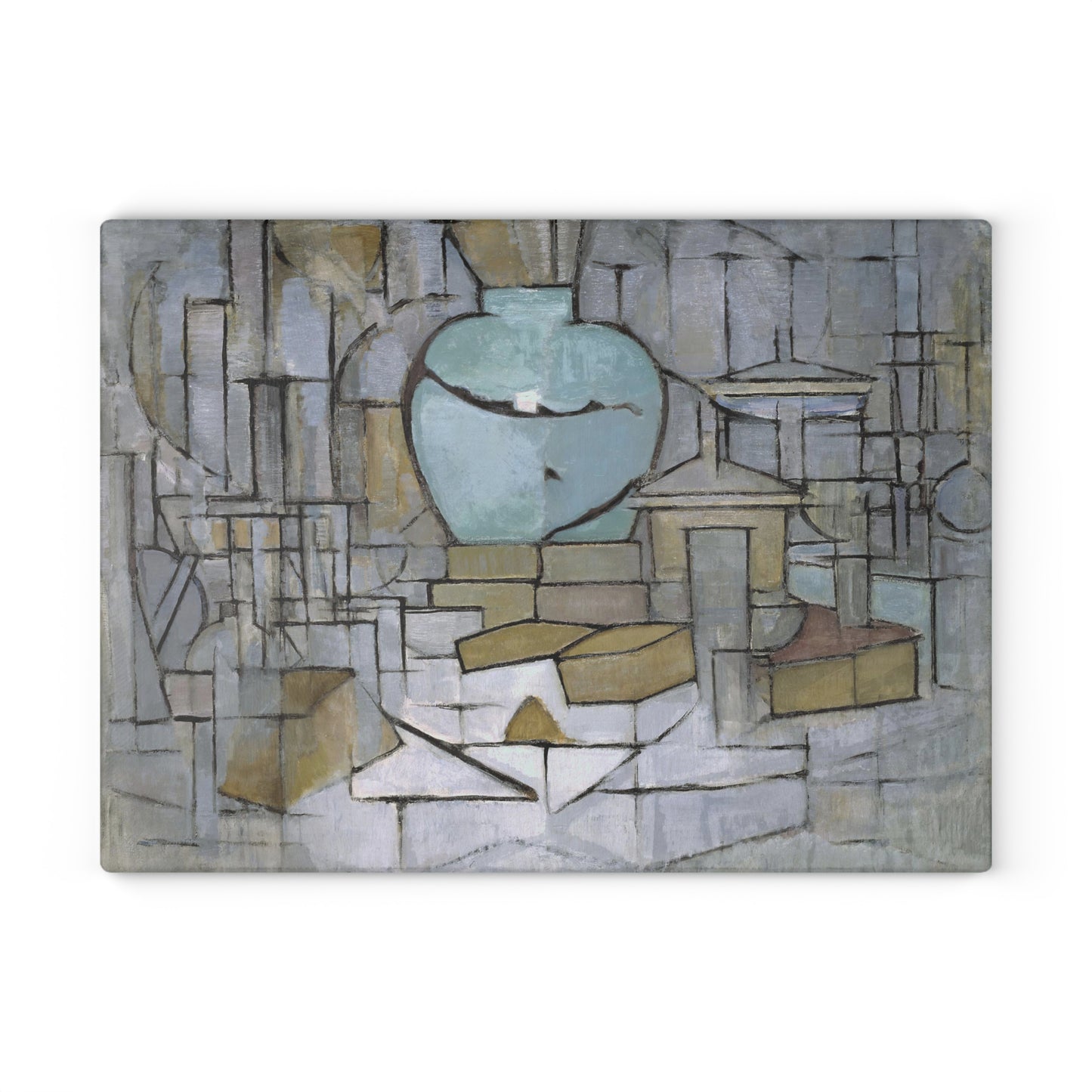 PIET MONDRIAN - STILL LIFE WITH GINGERPOT II - ART GLASS CUTTING BOARD