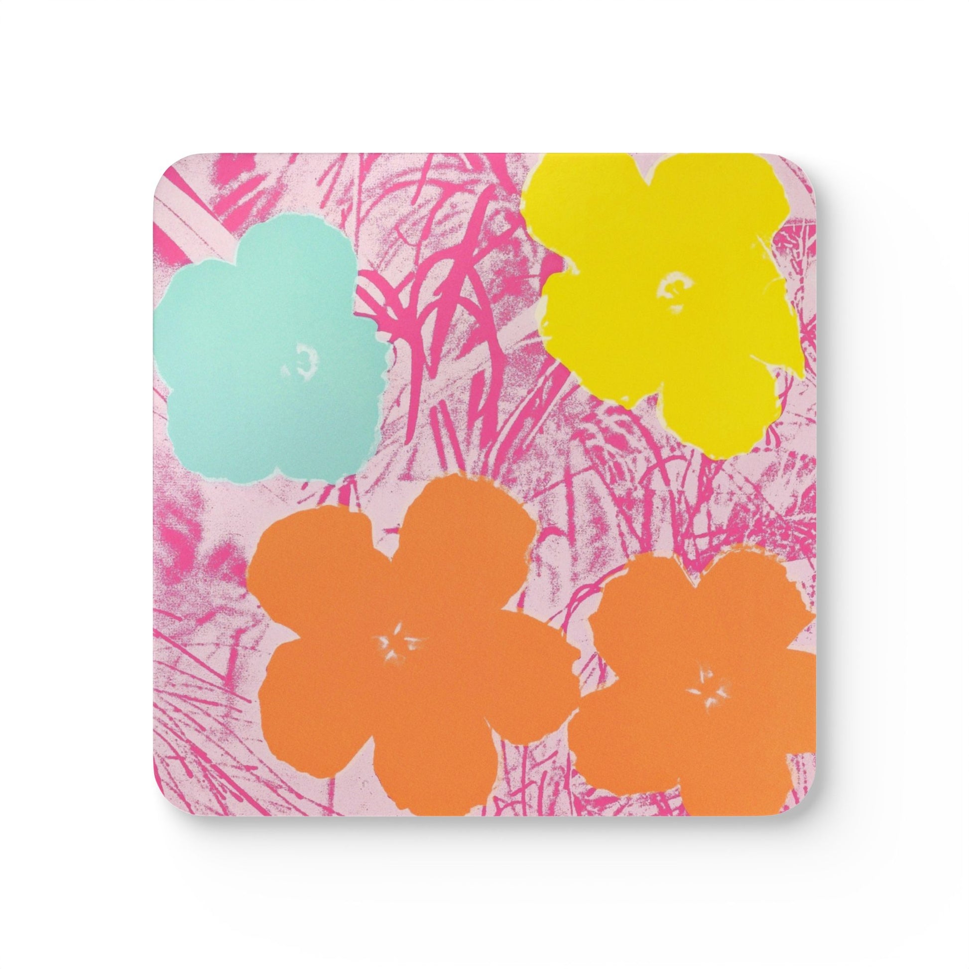 ANDY WARHOL - FLOWERS - CORKWOOD COASTER SET (HOME DECOR)