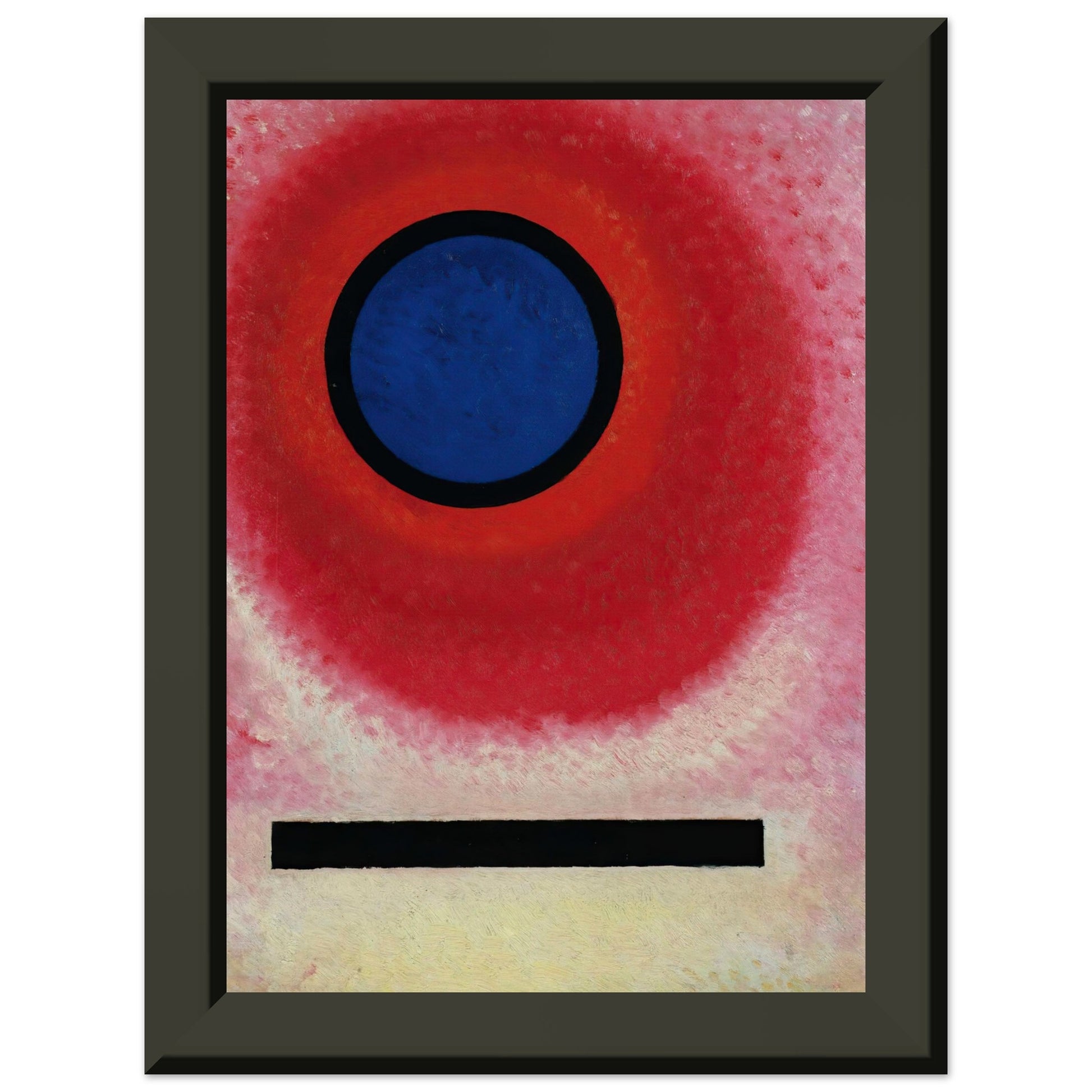 WASSILY KANDINSKY - BLAUER KREIS No. 2 (CERCLE BLEU LI) (1925) - MUSEUM MATTE POSTER IN METAL FRAME