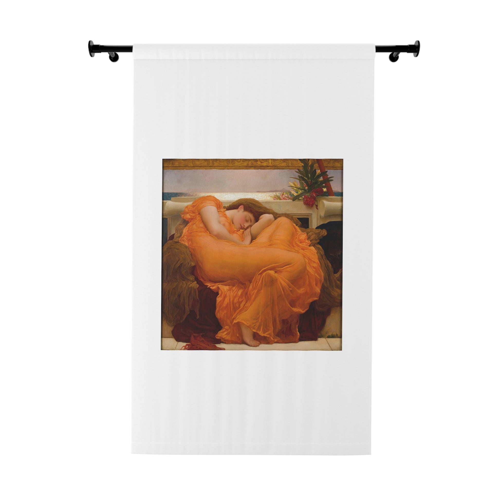 FREDERIC LEIGHTON - FLAMING JUNE - WINDOW ART CURTAIN