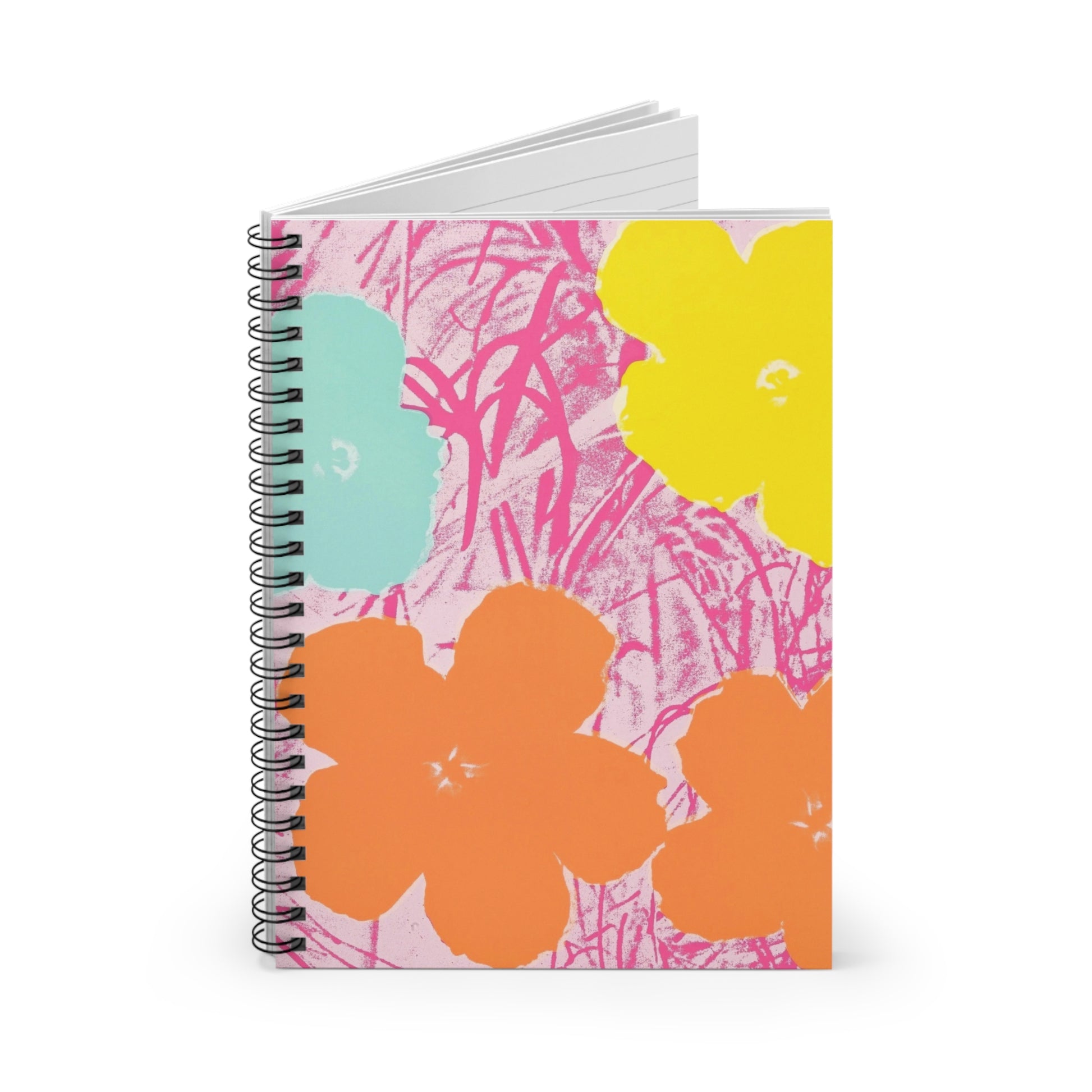 ANDY WARHOL - FLOWERS - SPIRAL ART NOTEBOOK 