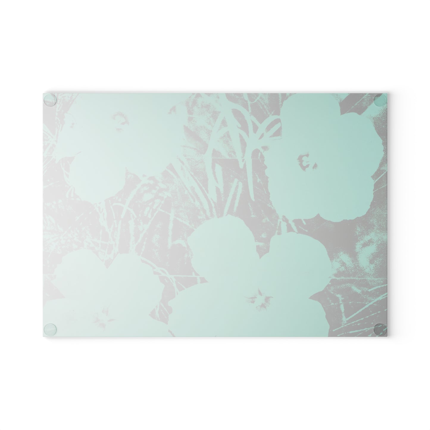 ANDY WARHOL - TEN-FOOT FLOWERS - ART GLASS CUTTING BOARD