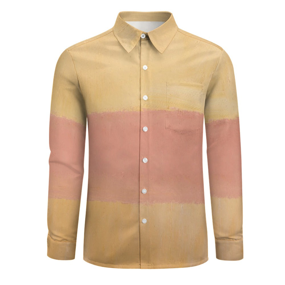 MARK ROTHKO - ABSTRACT - ONE POCKET LONG SLEEVE VELVET SHIRT FOR HIM