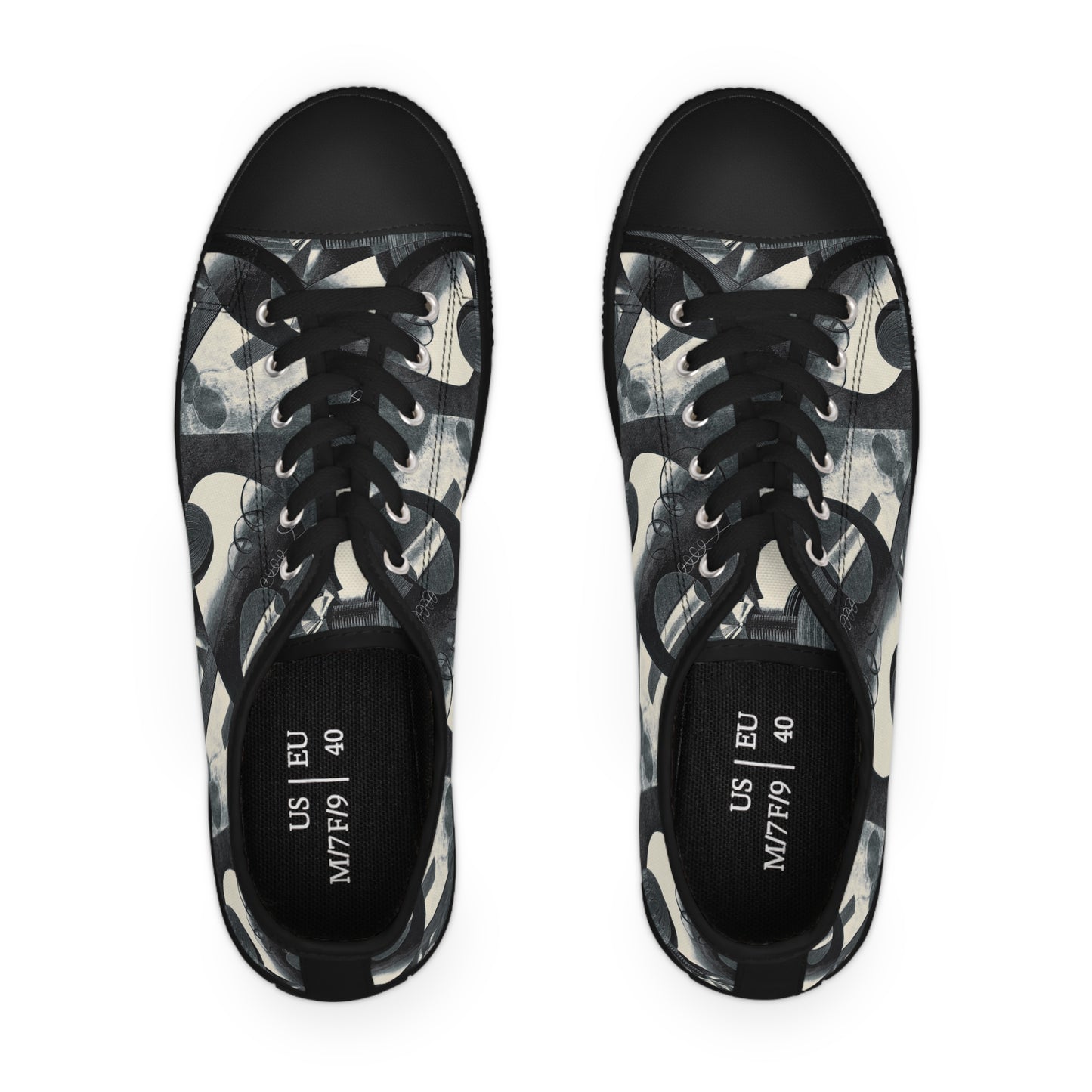 KAROL HILLER - HELIOGRAPHIC COMPOSITION (XXIX) - LOW TOP ART SNEAKERS FOR HER