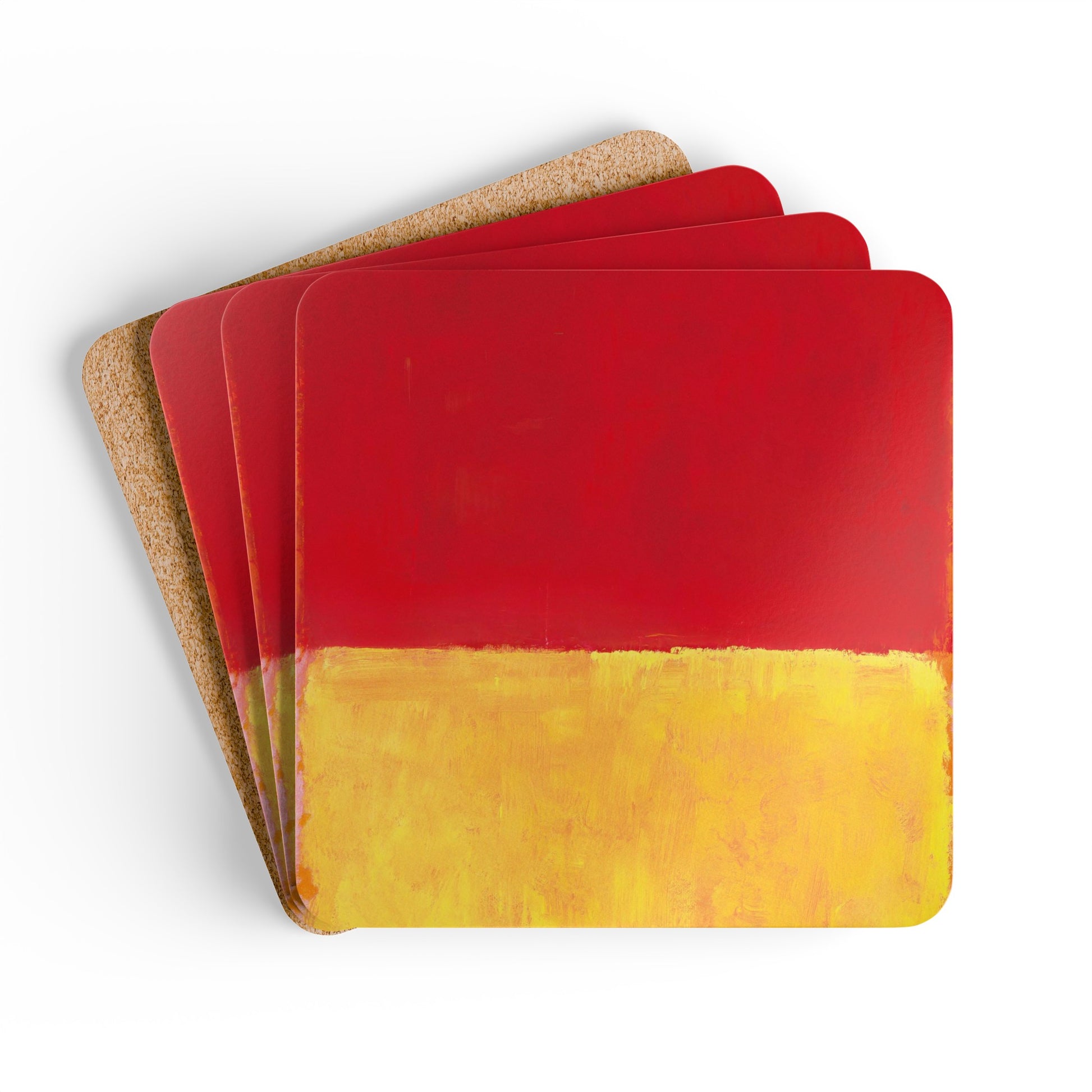 MARK ROTHKO - ABSTRACT - CORKWOOD COASTER SET