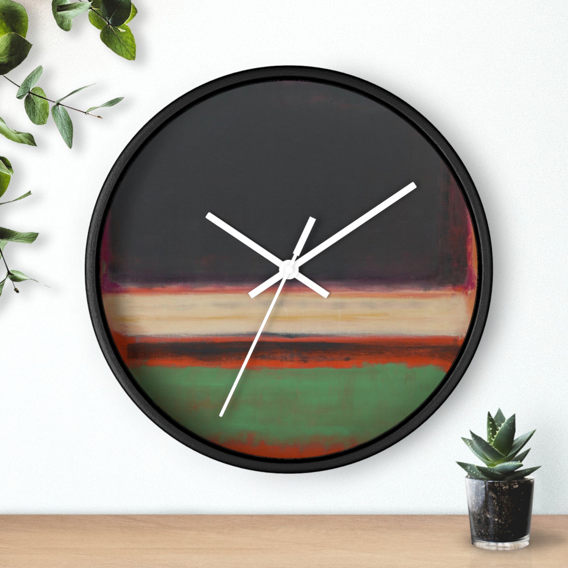 MARK ROTHKO - ABSTRACT - WOODEN WALL ART CLOCK 