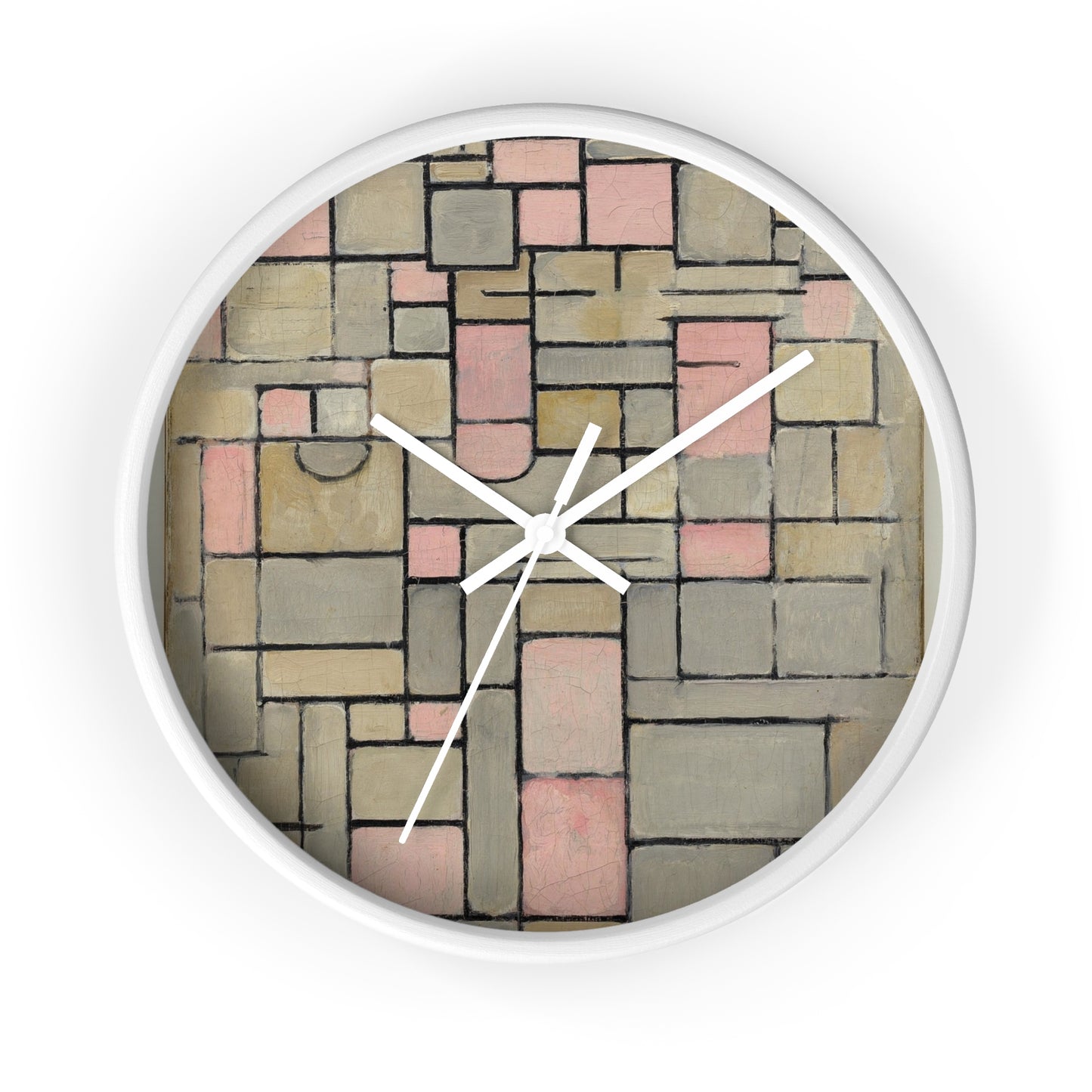 PIET MONDRIAN COMPOSITION 8 (1914) - WOODEN ART WALL CLOCK