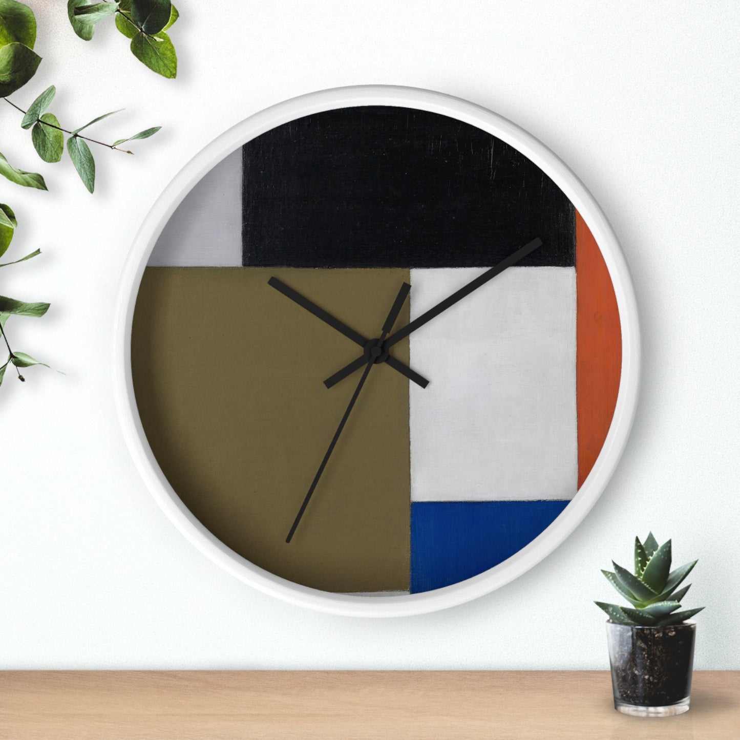 THEO VAN DOESBURG - COMPOSITION - WOODEN ART WALL CLOCK