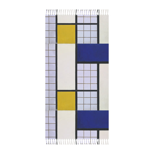 THEO VAN DOESBURG - COMPOSITION IN HALF-TONES - BOHO BEACH TOWEL 