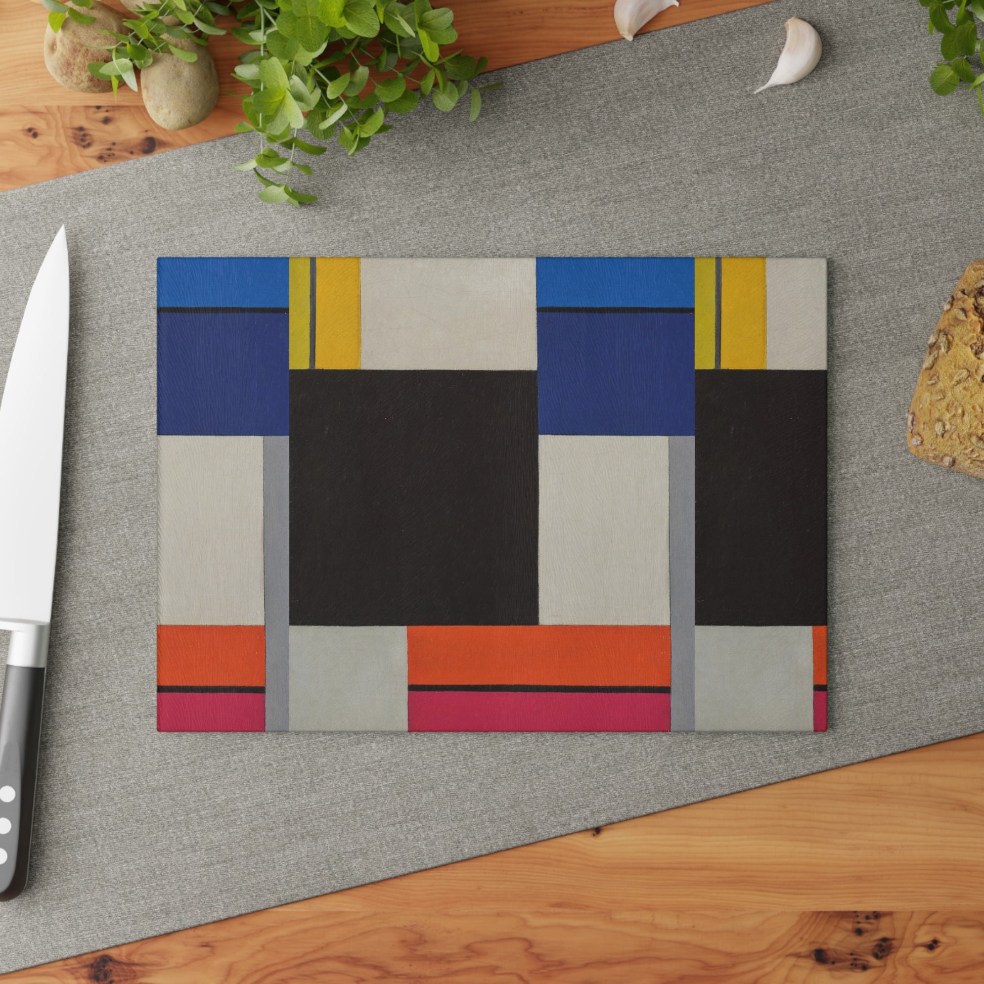 THEO VAN DOESBURG - COMPOSITION XXI - ART GLASS CUTTING BOARD