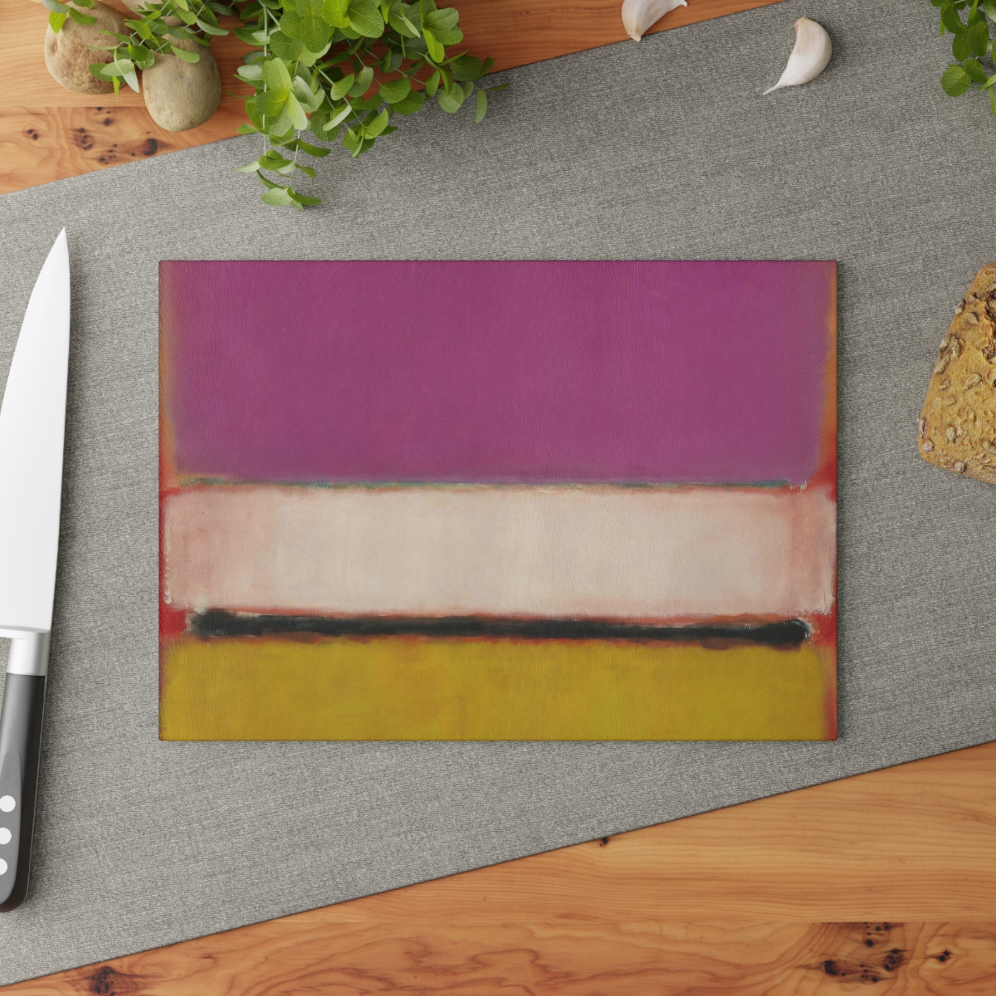 MARK ROTHKO - ABSTRACT - ART GLASS CUTTING BOARD