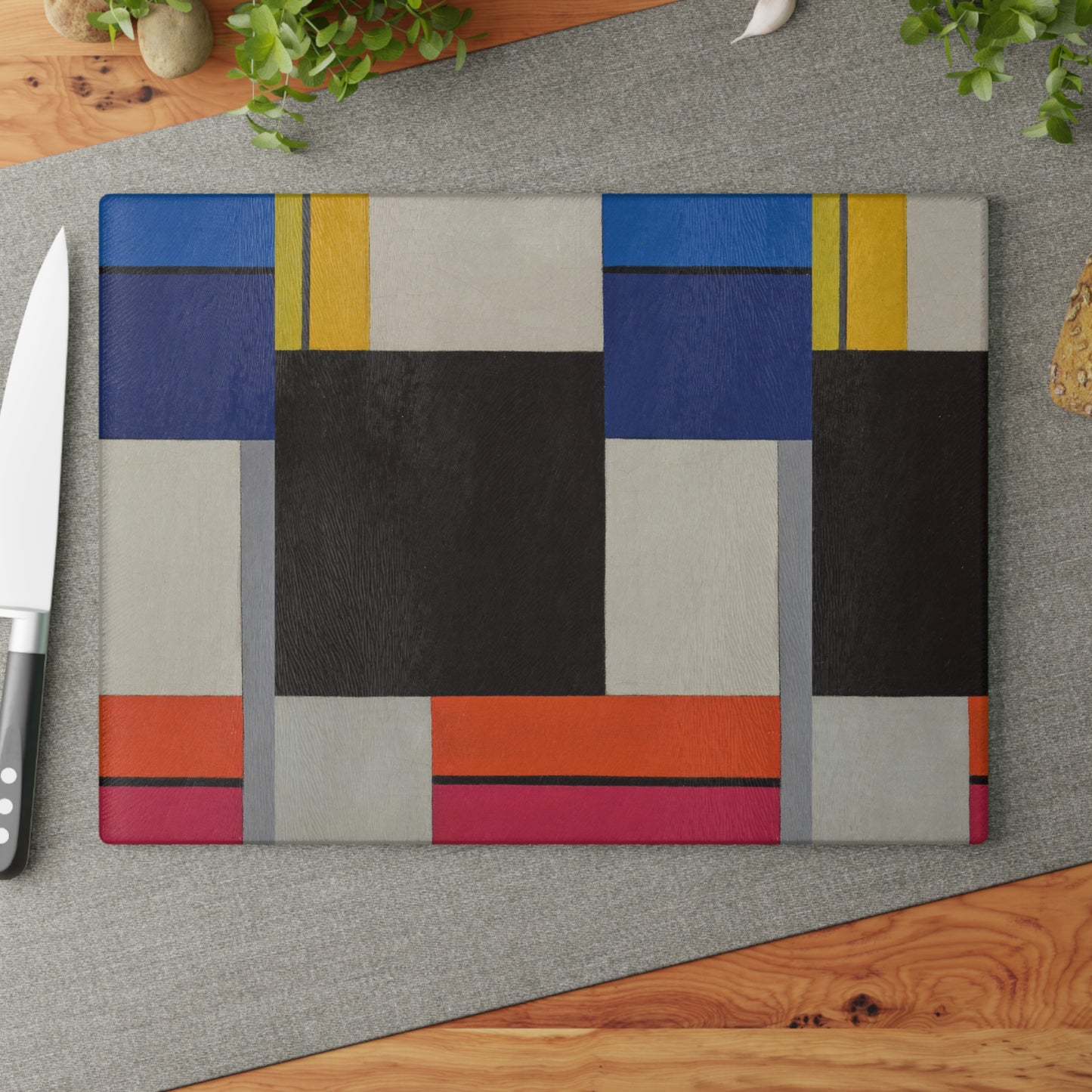 THEO VAN DOESBURG - COMPOSITION XXI - ART GLASS CUTTING BOARD