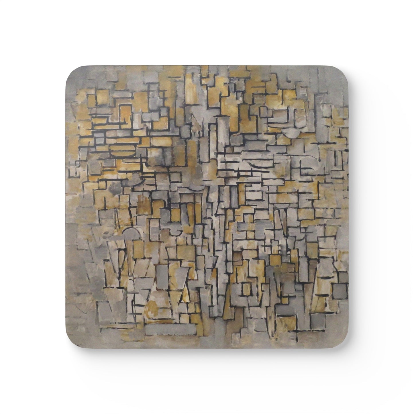 PIET MONDRIAN - TABLEAU No. 2, COMPOSITION No. VII - CORKWOOD COASTER SET