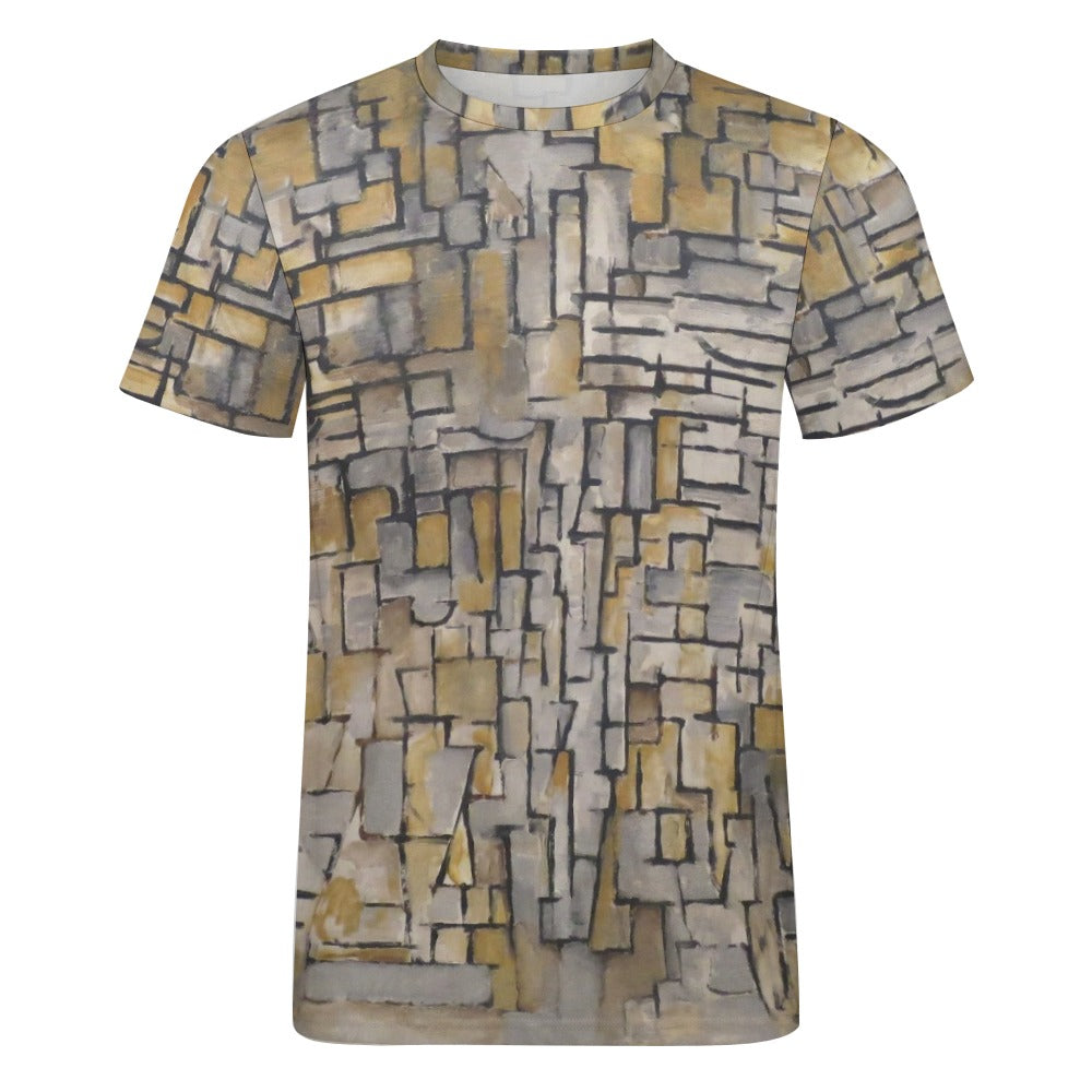 PIET MONDRIAN - TABLEAU No. 2, COMPOSITION No. VII - MEN'S PURE COTTON T-SHIRT