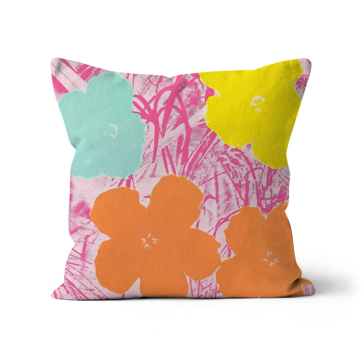 a pillow with a flower design on it