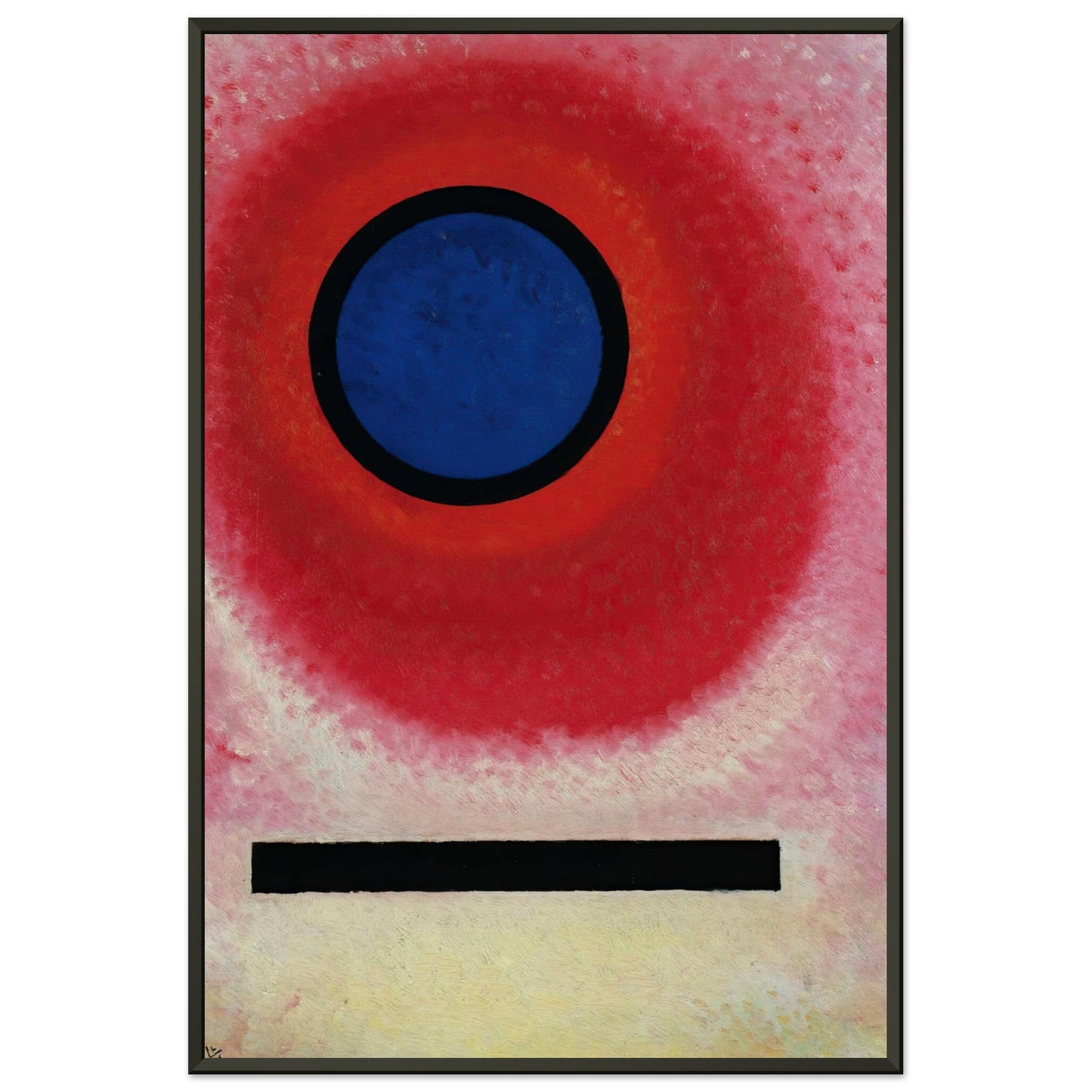 WASSILY KANDINSKY - BLAUER KREIS No. 2 (CERCLE BLEU LI) (1925) - MUSEUM MATTE POSTER IN METAL FRAME