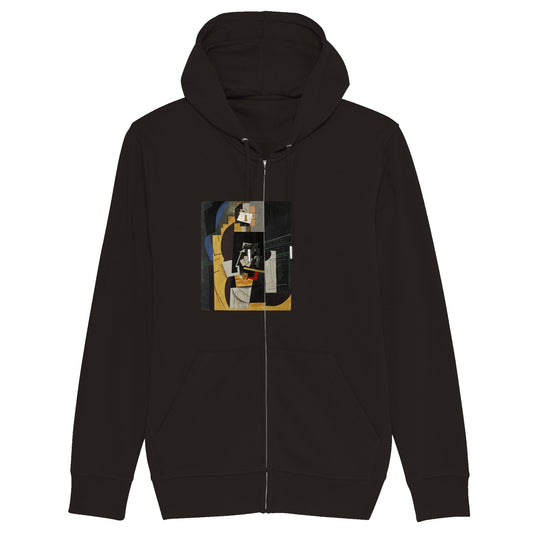 PABLO PICASSO - CARD PLAYER - ORGANIC UNISEX ZIPPED HOODIE
