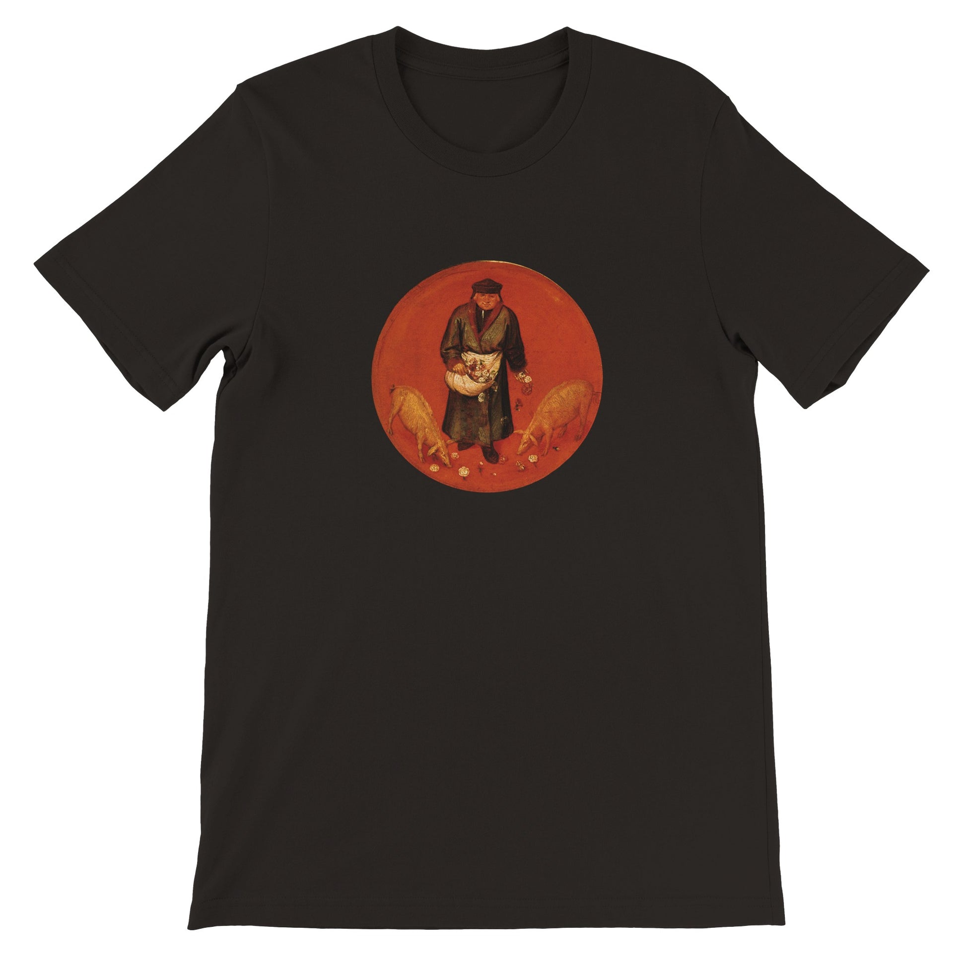 PIETER BRUEGEL - SCATTER ROSES BEFORE PIGS - PREMIUM UNISEX T-SHIRT