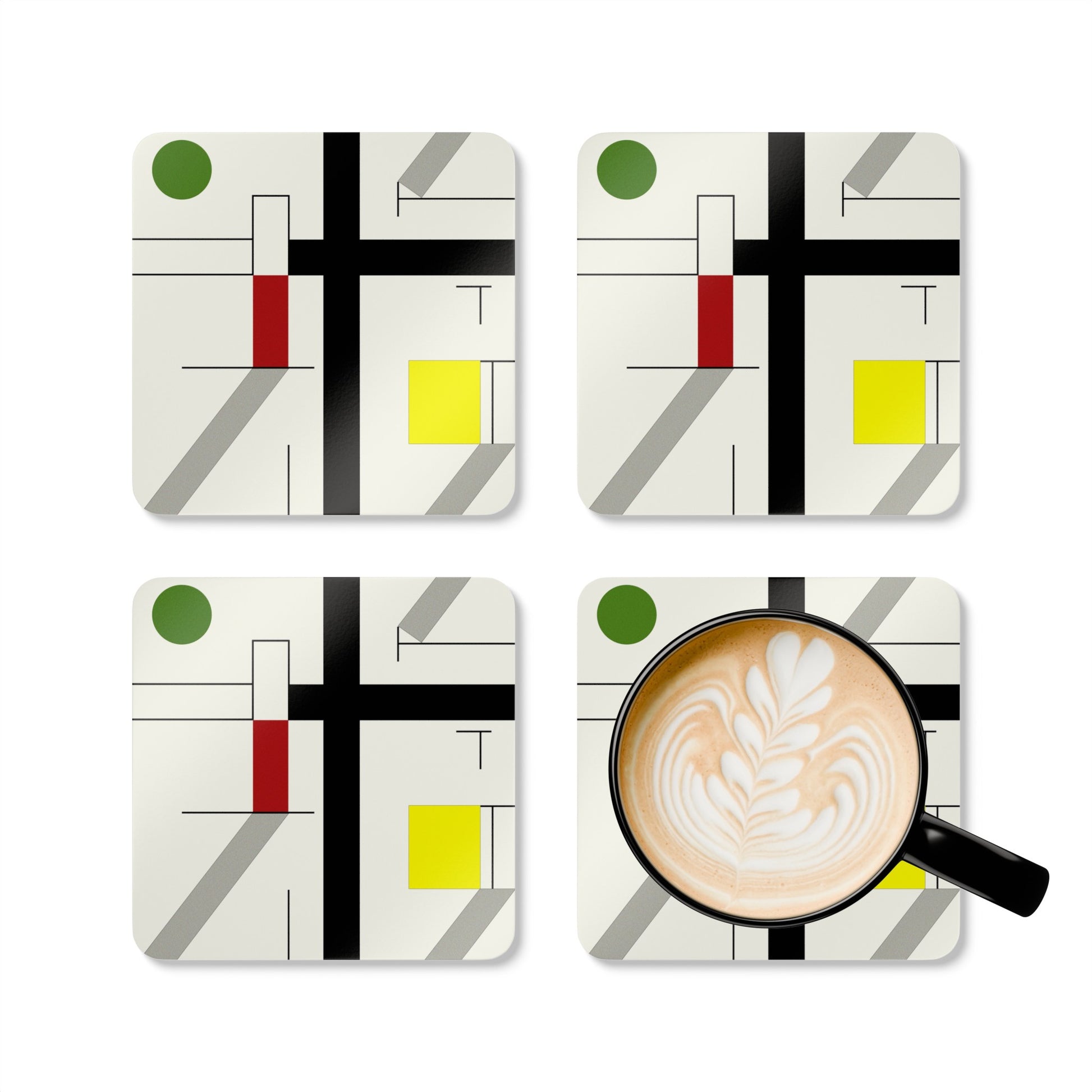 MYRIAM THYES - FOUR IRREGULAR SPACES (2017) - CORKWOOD COASTER SET