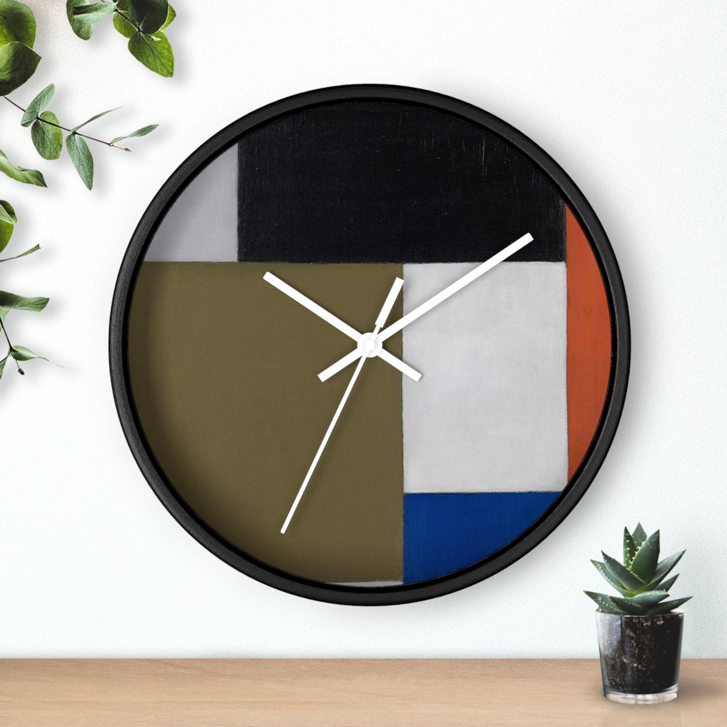 THEO VAN DOESBURG - COMPOSITION - WOODEN ART WALL CLOCK