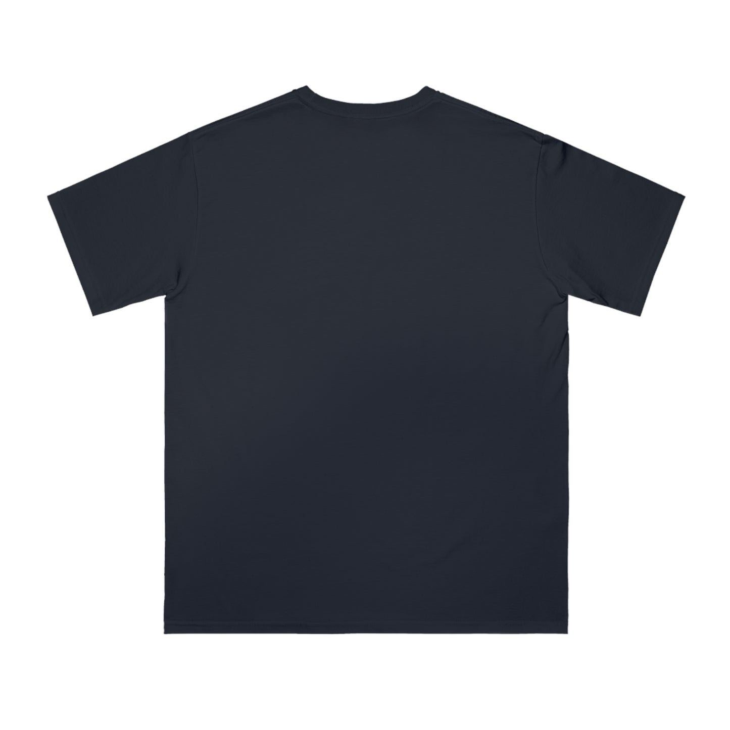 a black t - shirt with a white background