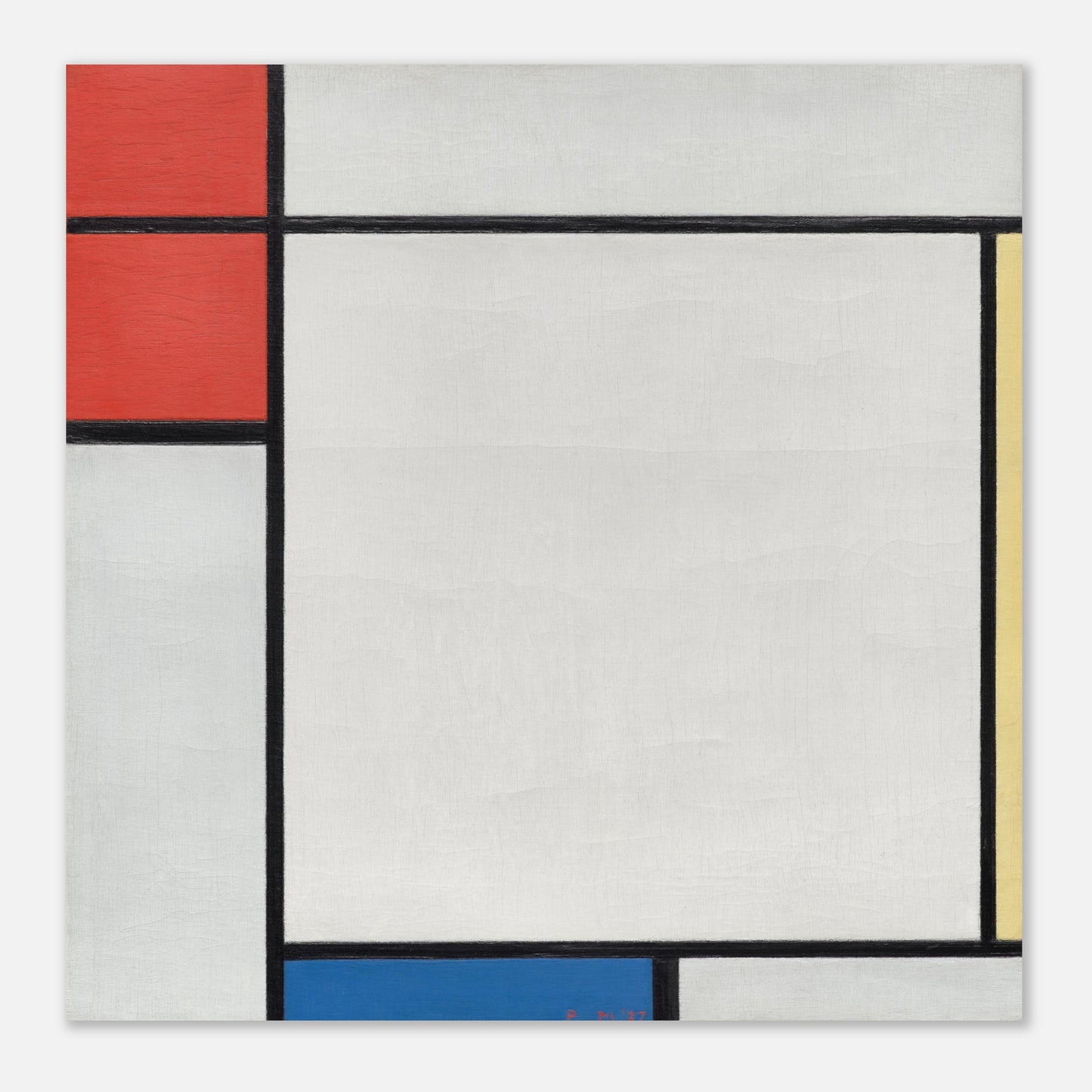 PIET MONDRIAN - COMPOSITION WITH RED, YELLOW, AND BLUE (1927) - ALUMINUM PRINT 