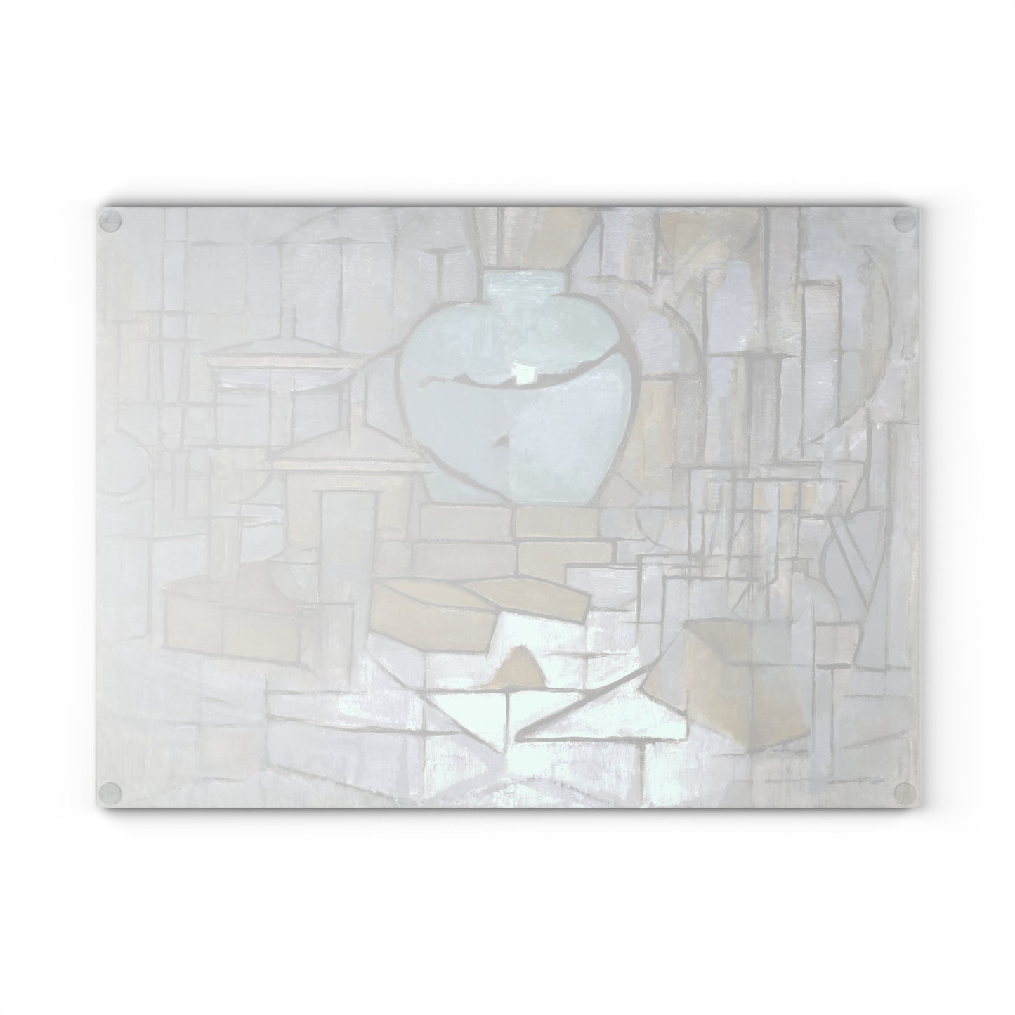 PIET MONDRIAN - STILL LIFE WITH GINGERPOT II - ART GLASS CUTTING BOARD