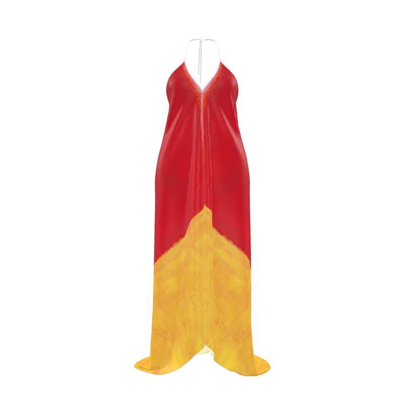 MARK ROTHKO - ABSTRACT - HALTER NECK BACKLESS DRESS