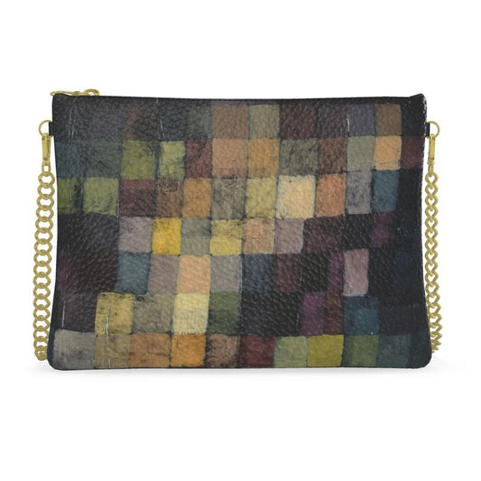 PAUL KLEE - OLD SOUND - CROSSBODY LEATHER BAG WITH CHAIN