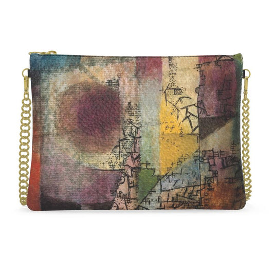 PAUL KLEE - UNTITLED - CROSSBODY LEATHER BAG WITH CHAIN
