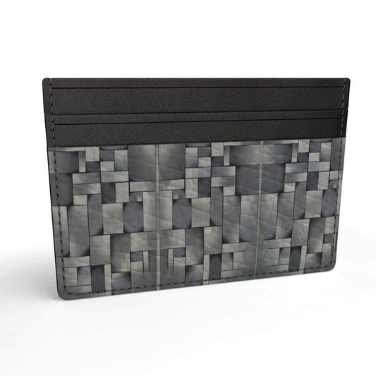 THEO VAN DOESBURG - COMPOSITION IN GRAY - LEATHER CARD HOLDER