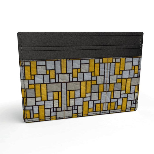 PIET MONDRIAN - COMPOSITION WITH GRID No. 1 - LEATHER CARD HOLDER