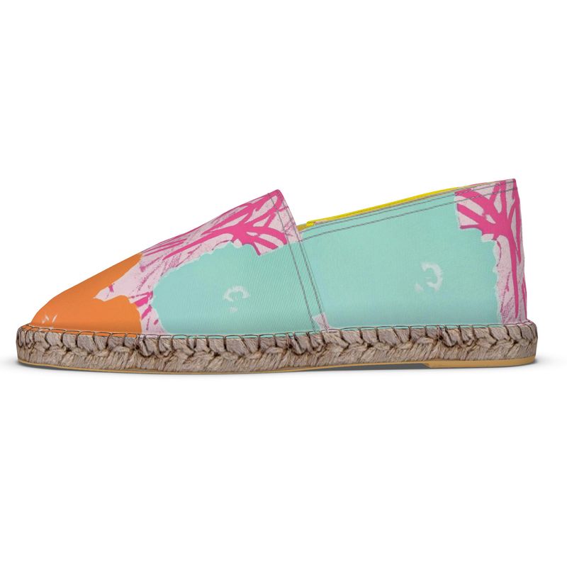 ANDY WARHOL - FLOWERS - HANDMADE ESPADRILLES FLAT BOTTOM UNISEX