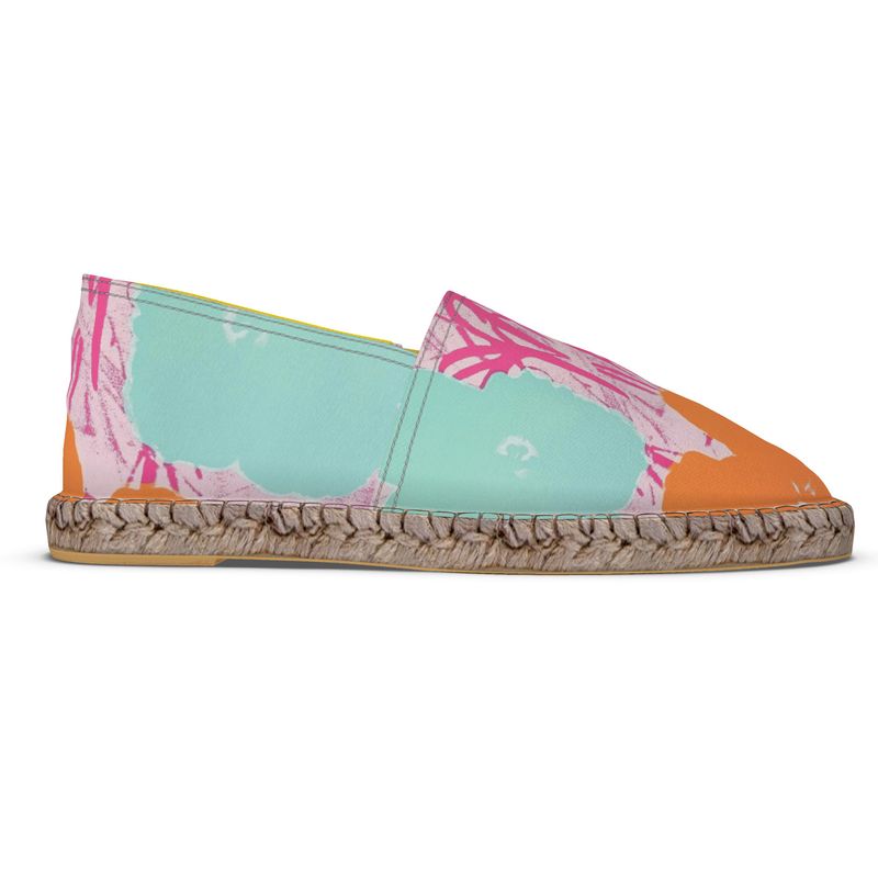 ANDY WARHOL - FLOWERS - HANDMADE ESPADRILLES FLAT BOTTOM UNISEX