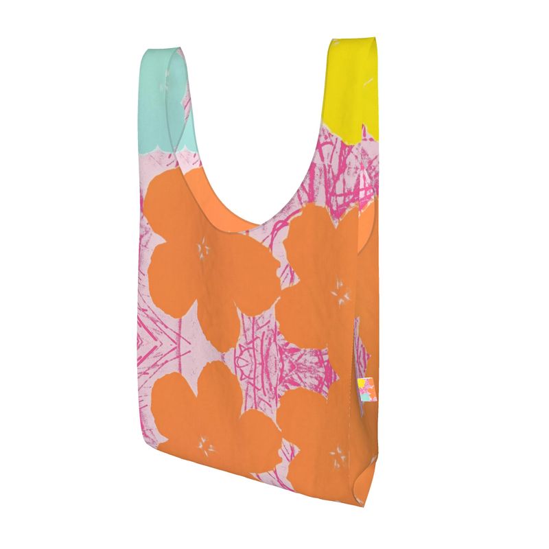 ANDY WARHOL - FLOWERS - PARACHUTE SHOPPING TOTE BAG