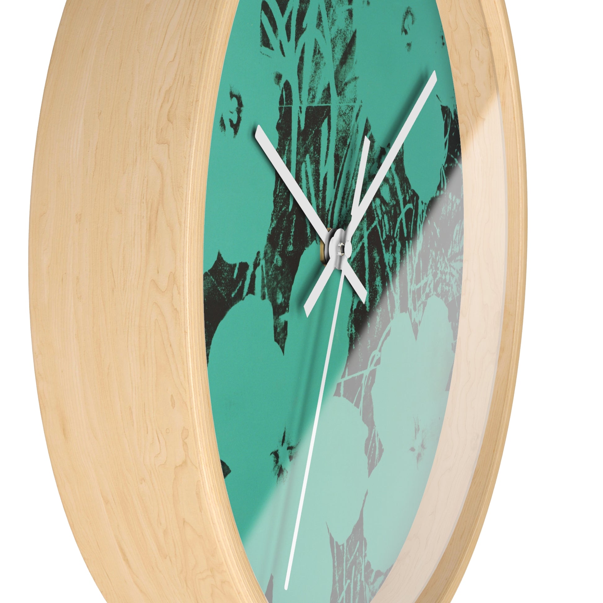 ANDY WARHOL - TEN-FOOT FLOWERS - WOODEN WALL ART CLOCK