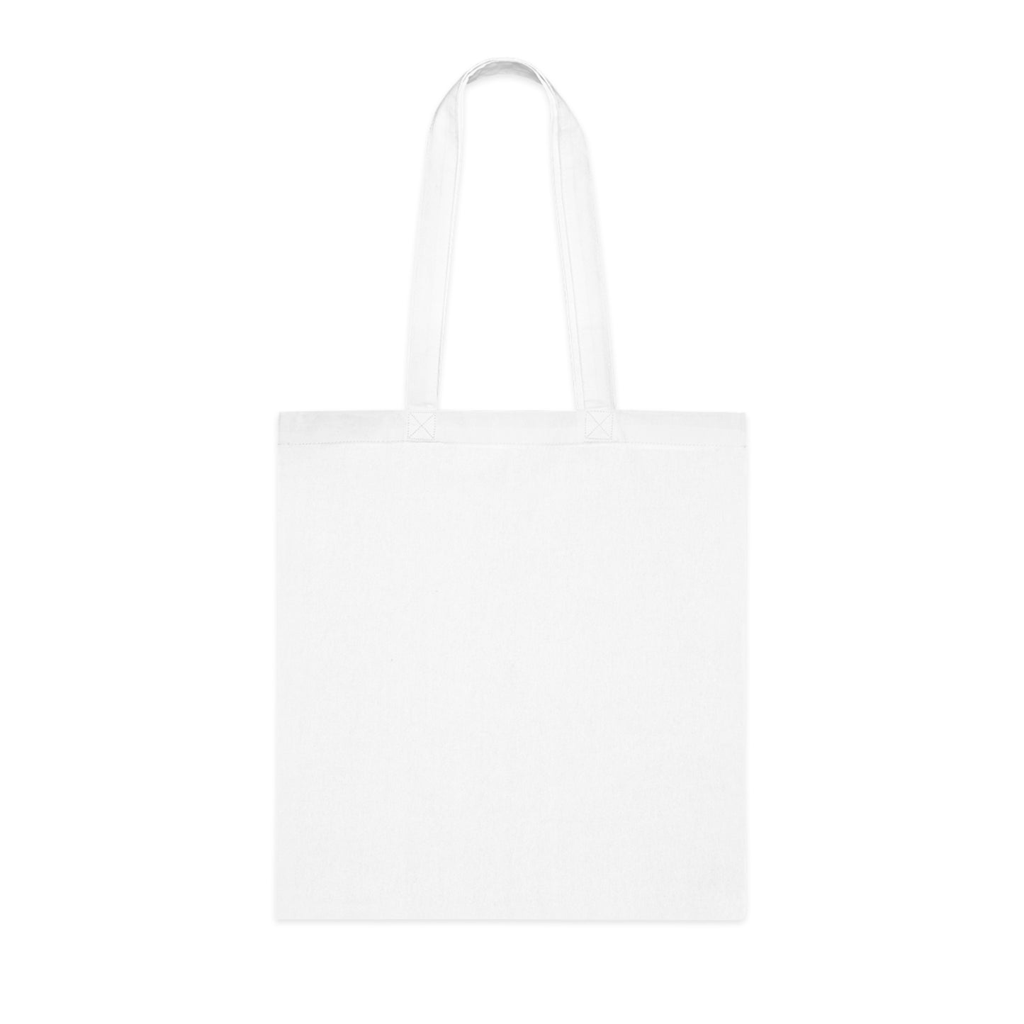 a white tote bag on a white background