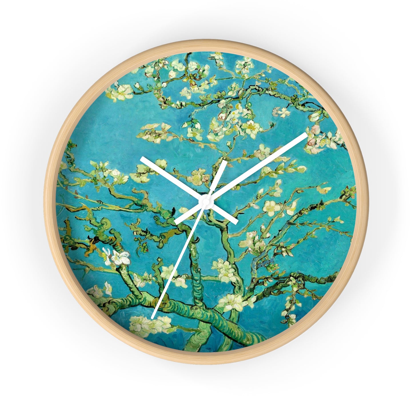 VINCENT VAN GOGH - ALMOND BLOSSOMS - WOODEN WALL CLOCK 