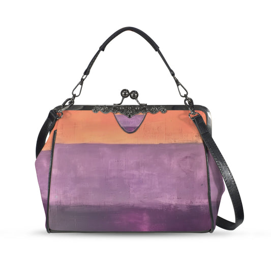 MARK ROTHKO - ABSTRACT - KISS LOCK CROSSBODY SHOULDER BAG